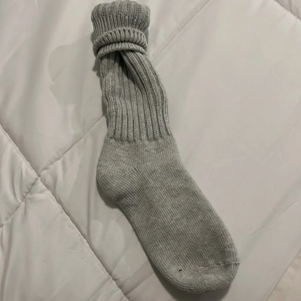 Slouchy Gray Sock
